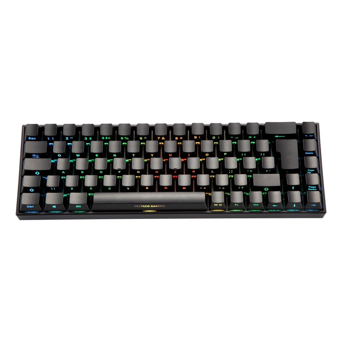 DELTACO GAMING Tipkovnica Bežična DK440R CRNA RGB osvjetljenje - UK Layout