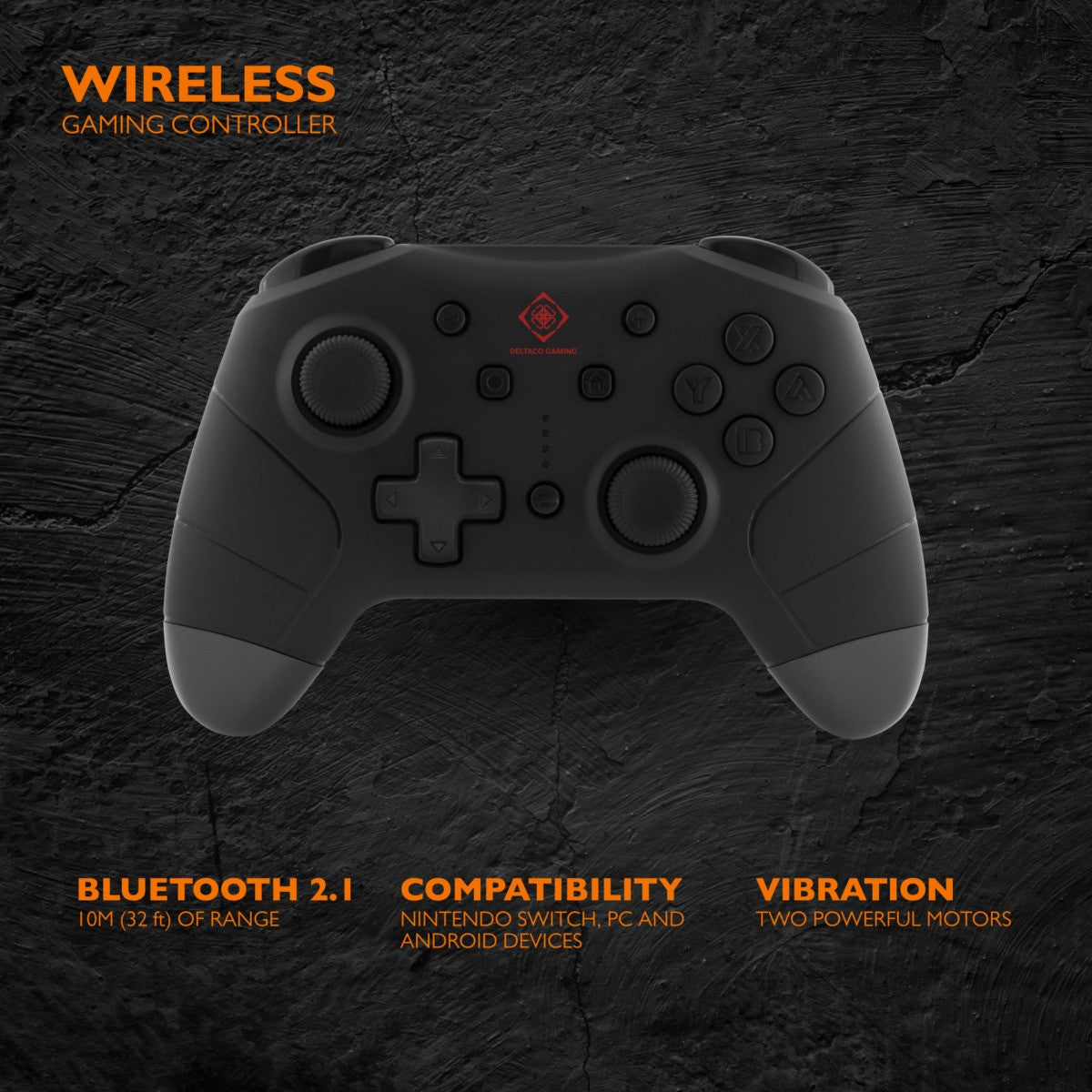 DELTACO GAMING Nintendo switch bluetooth kontroler, crni