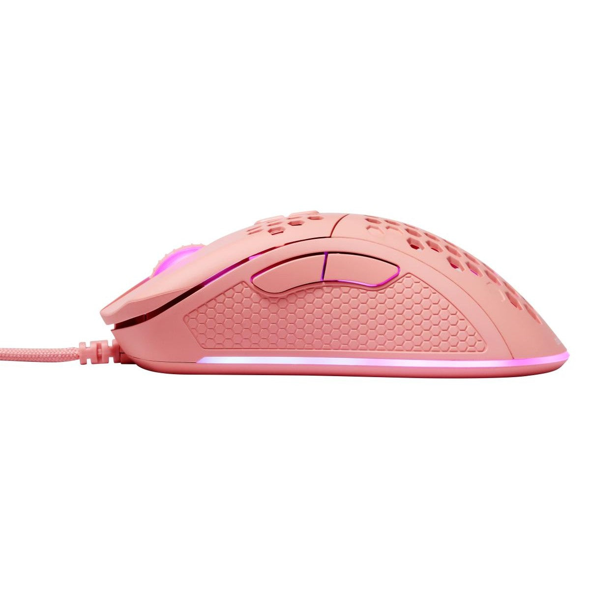 DELTACO GAMING Miš Ultra-Light, 6400 DPI, RGB, Gumeni side-grip, ROZA