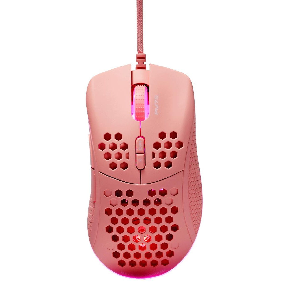 DELTACO GAMING Miš Ultra-Light, 6400 DPI, RGB, Gumeni side-grip, ROZA