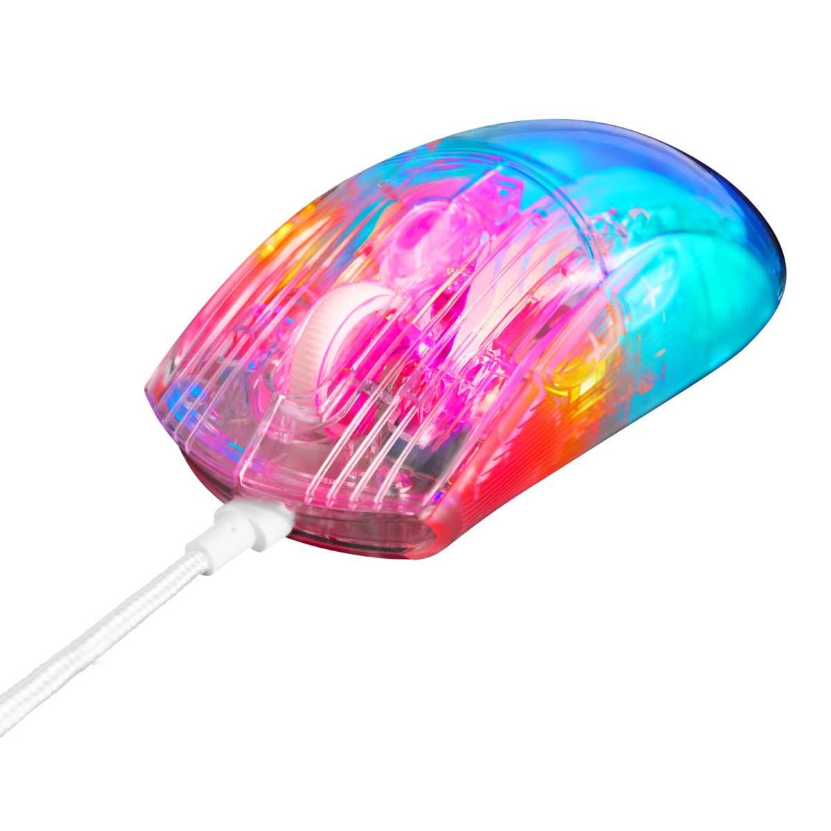 DELTACO GAMING Miš DM330, Transparentan RGB, USB