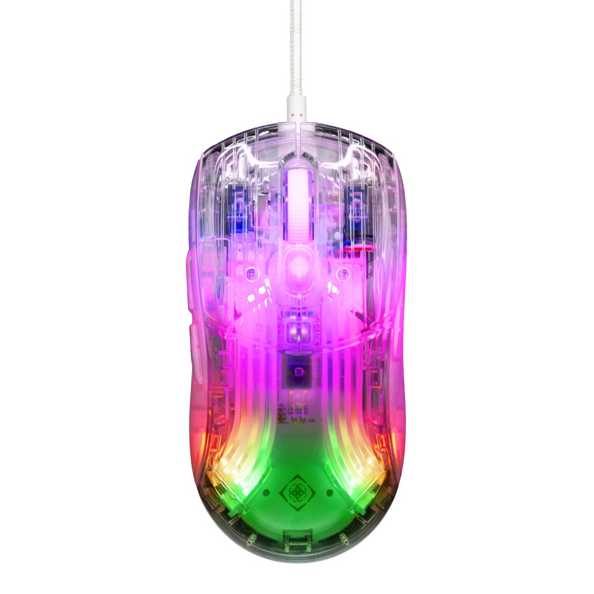 DELTACO GAMING Miš DM330, Transparentan RGB, USB