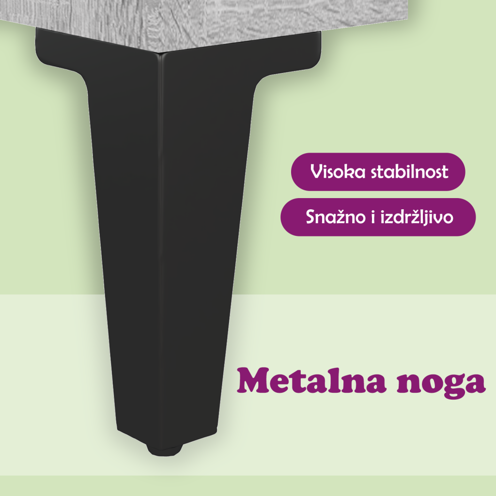 Komoda boja hrasta sonome 100 x 36 x 60 cm konstruirano drvo Siva