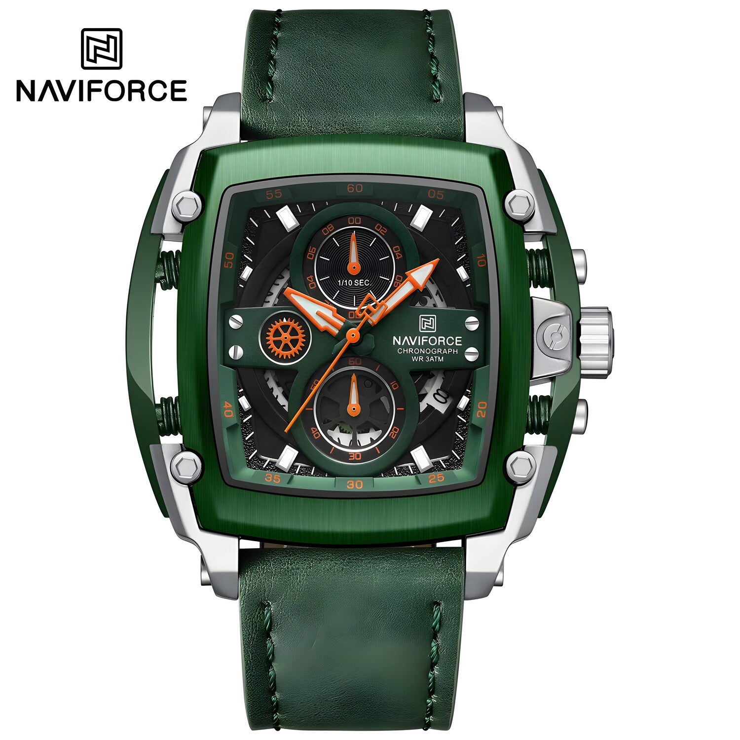 Sat NAVIFORCE TU-38628 - Zelena / Srebrna KP38628