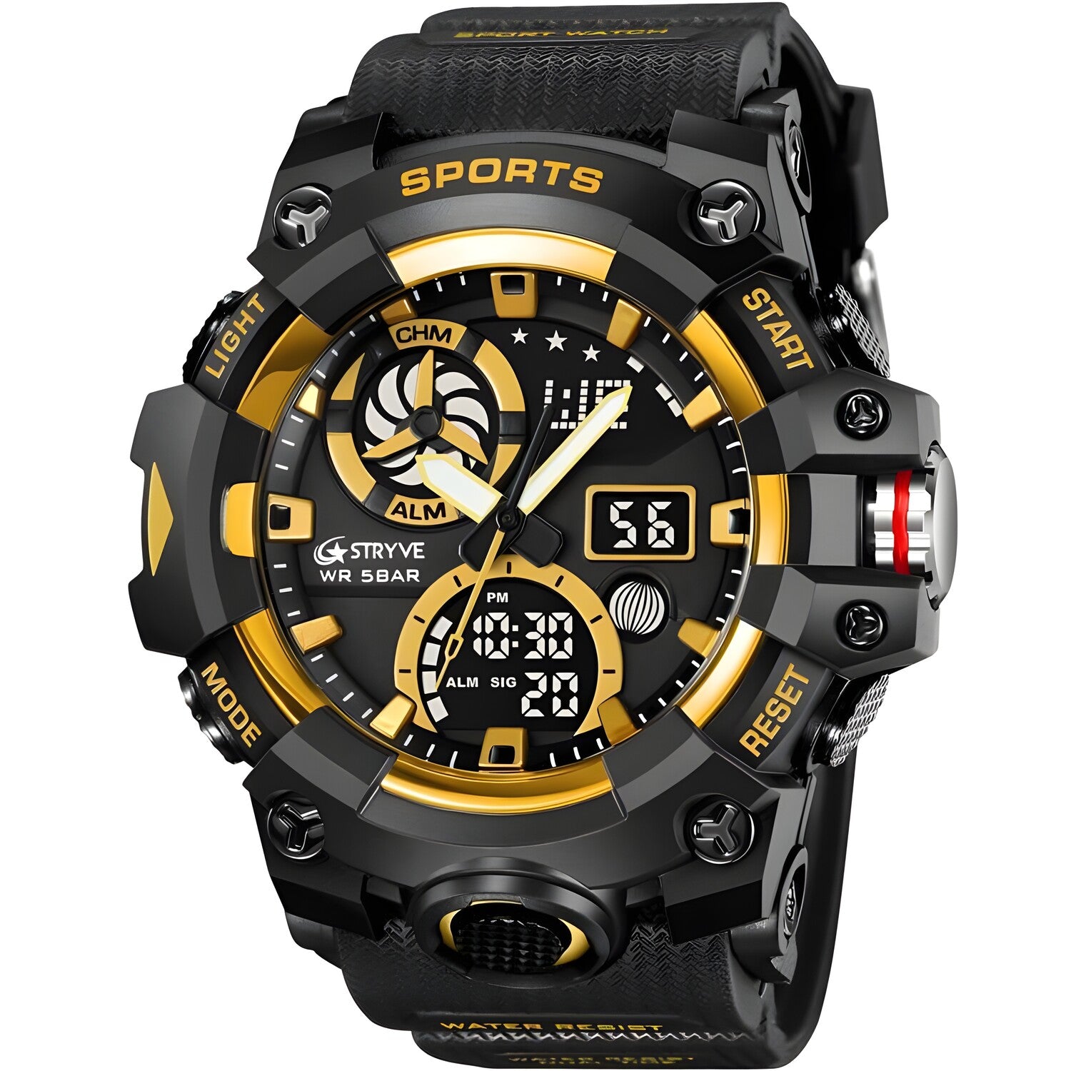 Sat STRYVE HU-38684 - Crna / Zlatna KP38684