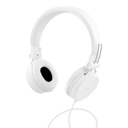 STREETZ H300 Slušalice s mikrofonom, sklopive, 3,5 mm priključak, 1 tipka daljinski, 1,5 m, bijele