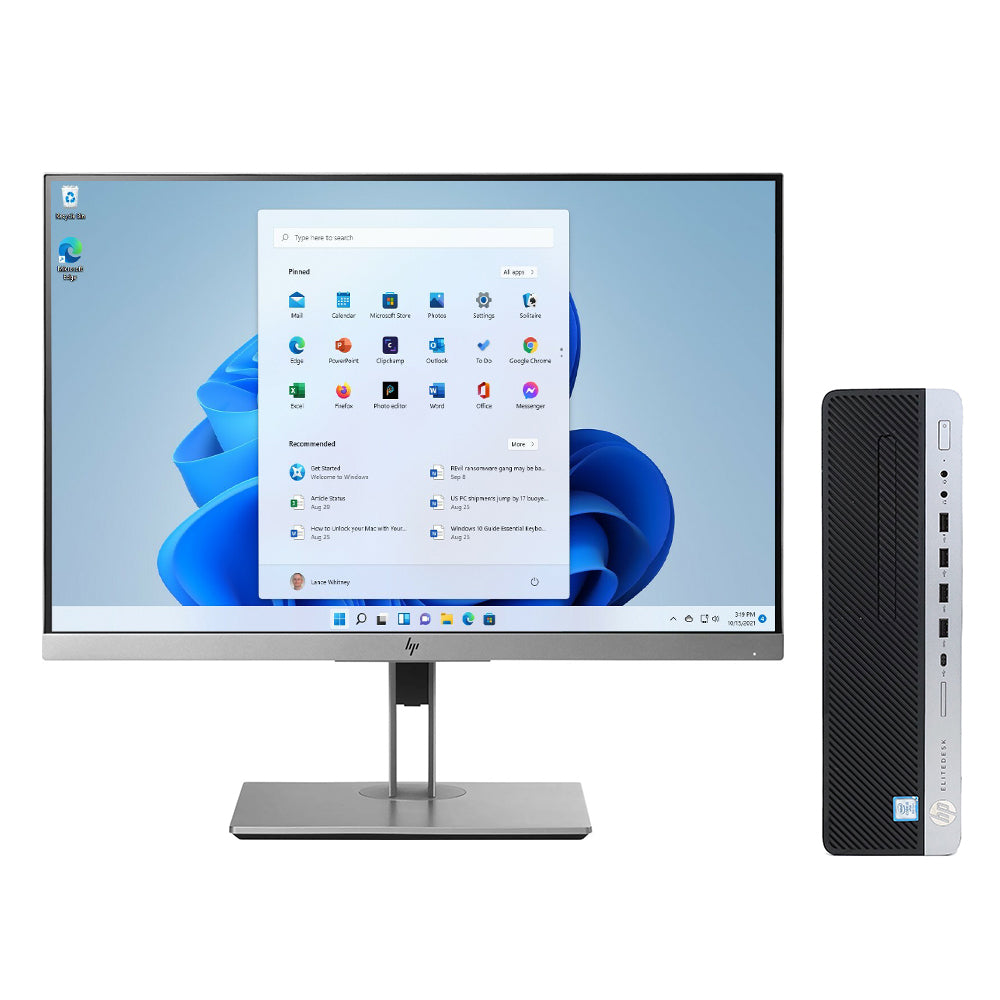HP EliteDesk 800 G4 Core i7-8700, 16 GB DDR4, 256 GB SSD + HP EliteDisplay E243i 24''