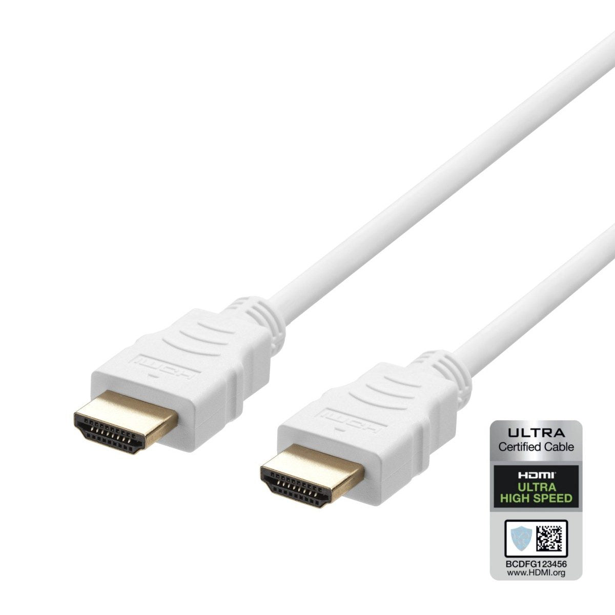 DELTACO  kabel ULTRA High Speed HDMI, 48Gbps, 1m, bijeli