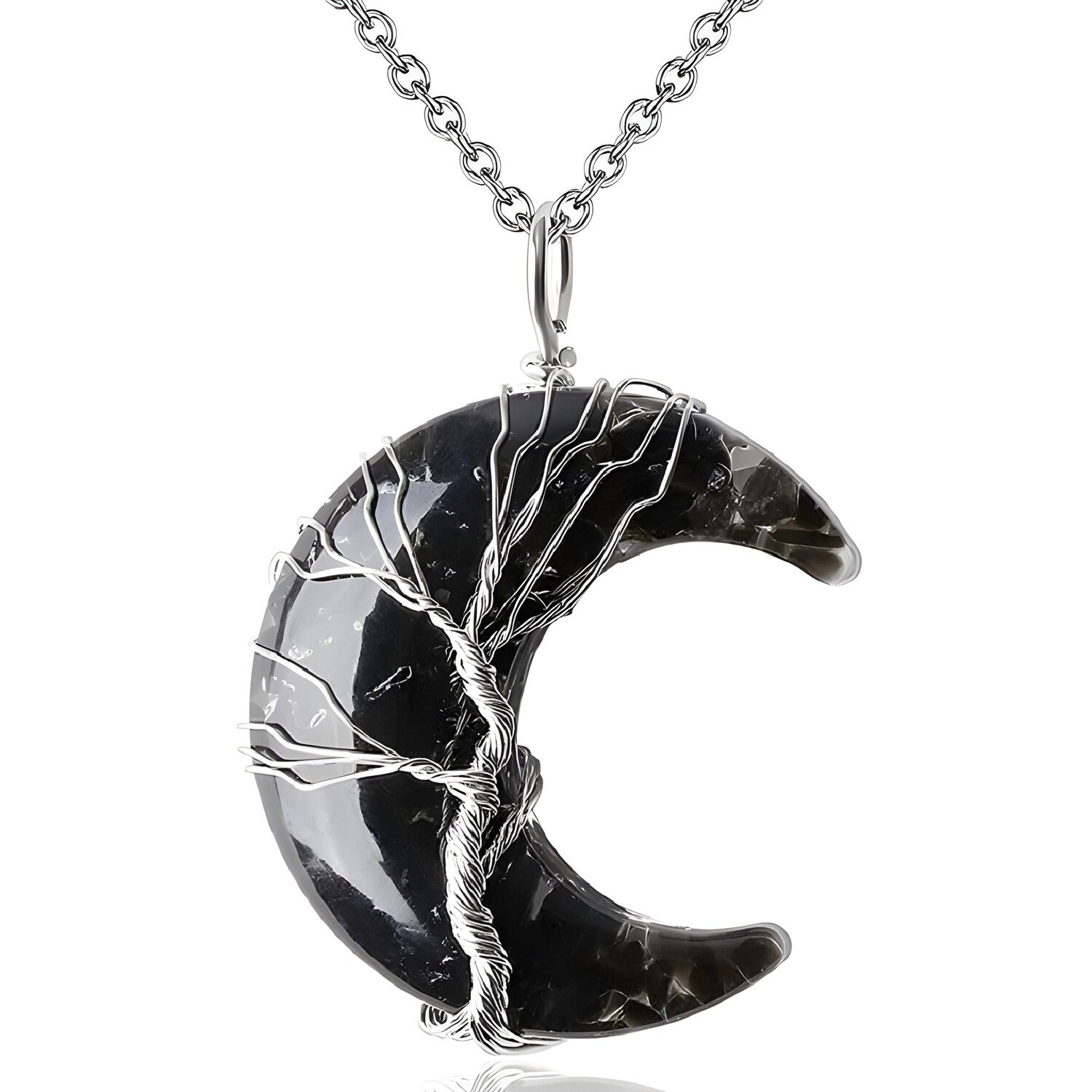 Ogrlica Halfmoon - Crna KP32592