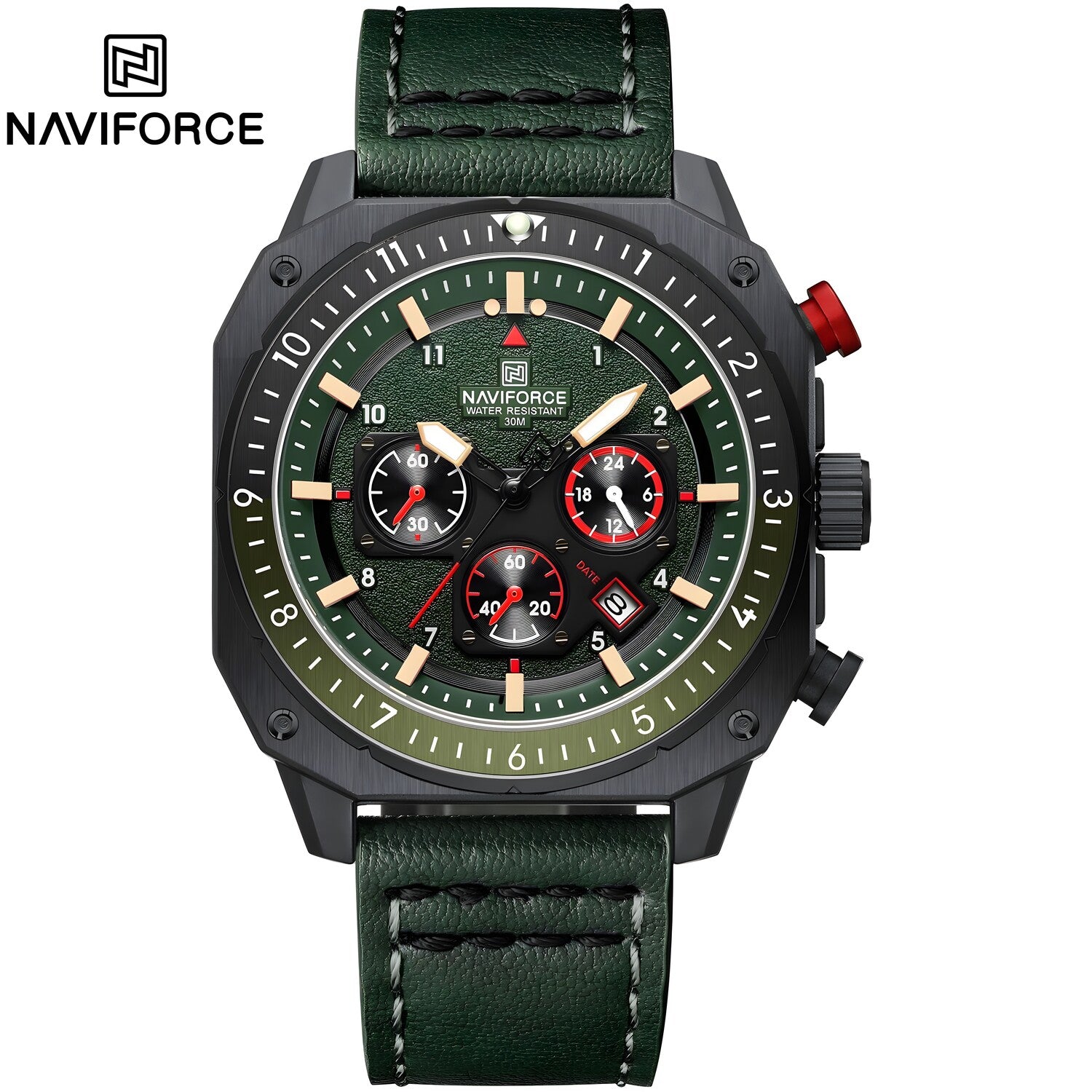 Sat NAVIFORCE SQ-38604 - Zelena / Crna KP38604