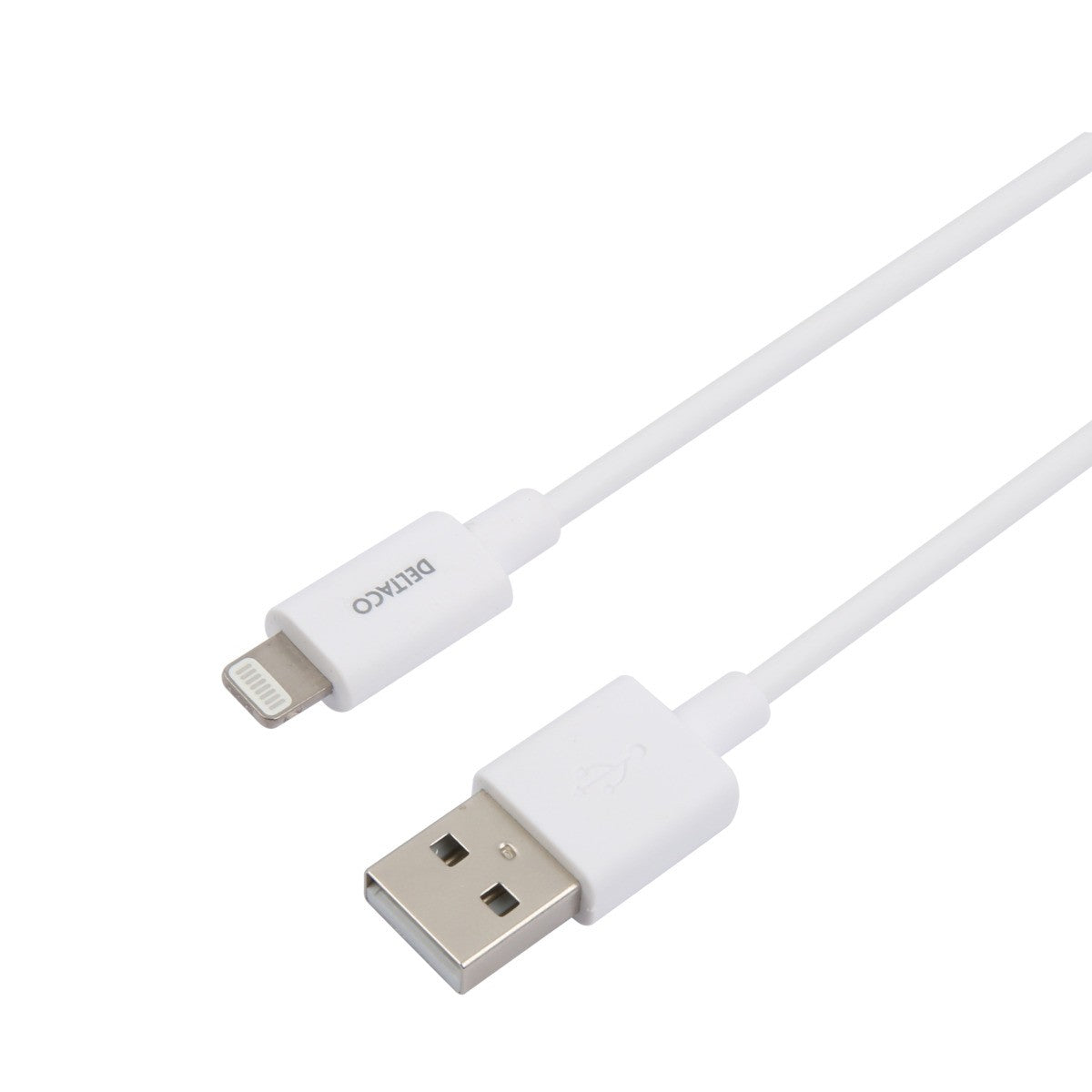 DELTACO Lightning kabel, 1m, Apple C189 čipset, MFi, FSC-označeno pakiranje, bijelo