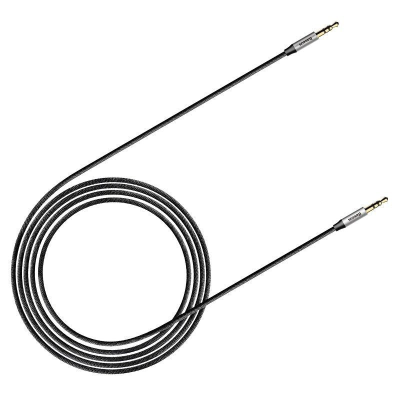 Baseus Yiven M30 3,5 mm AUX avdio kabel 1 m črno/srebrni