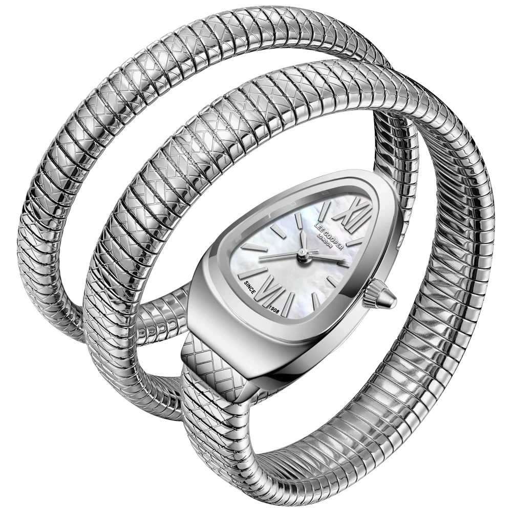 RUČNI SAT LEE COOPER 8173 - Brojčanik sedef, remen srebrna, kućište srebrna