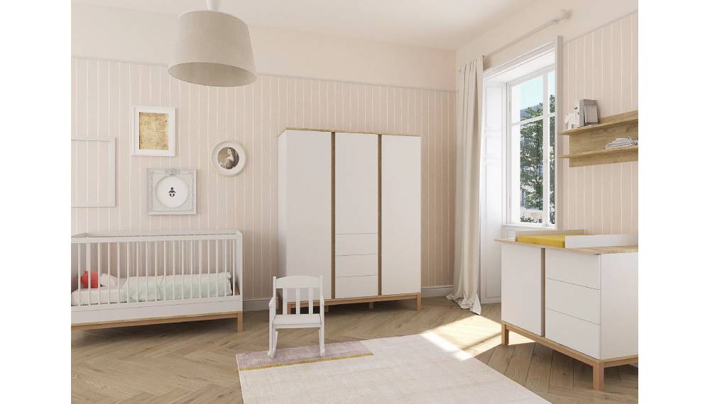 Faktum Loop kinderbet/krevet 140x70 cm, White-Oak