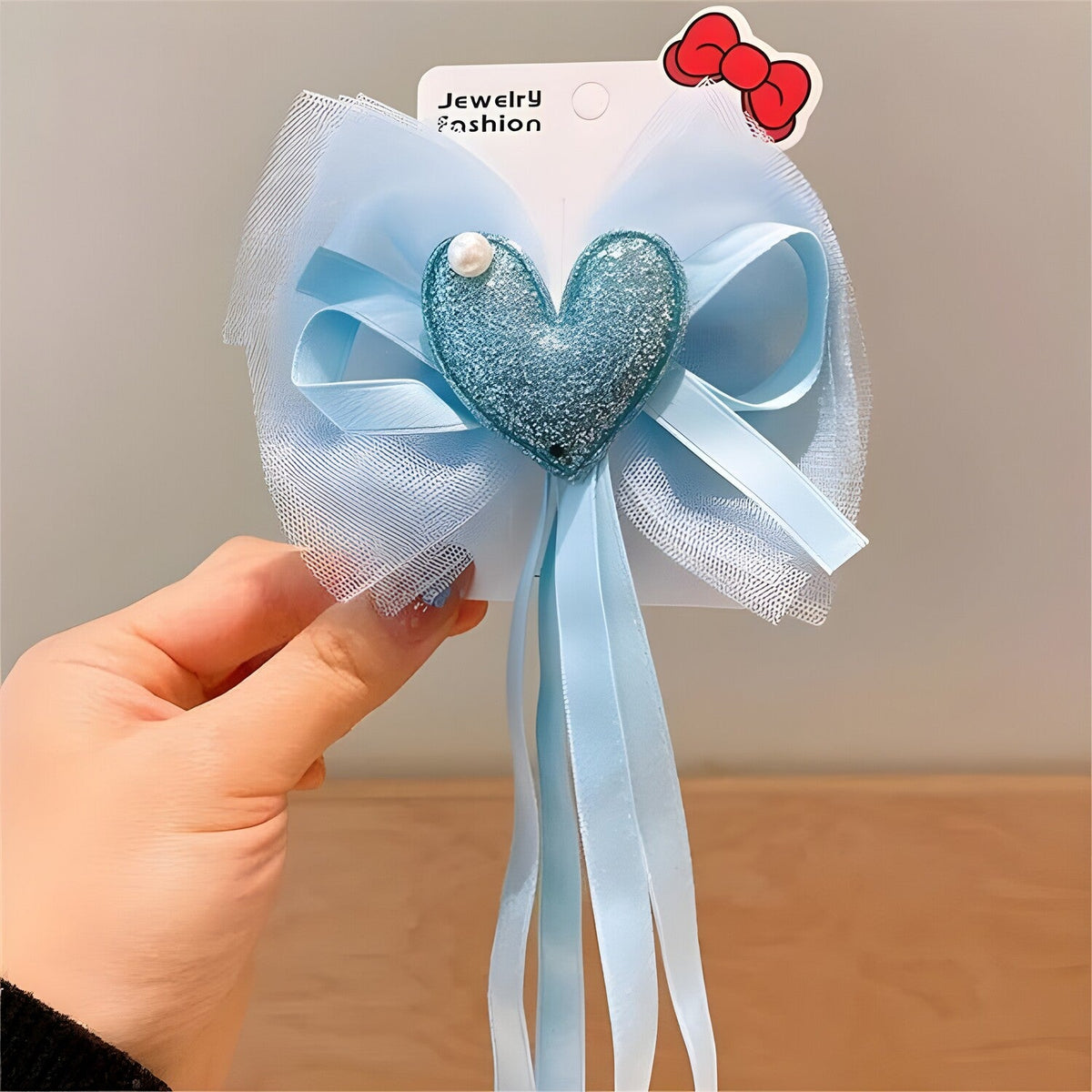 Ukrasna kopča za kosu Heart - Plava