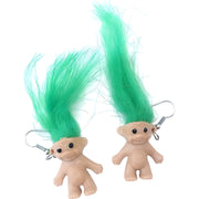 Naušnice Troll-38696 - Smeđa / Zelena KP38696