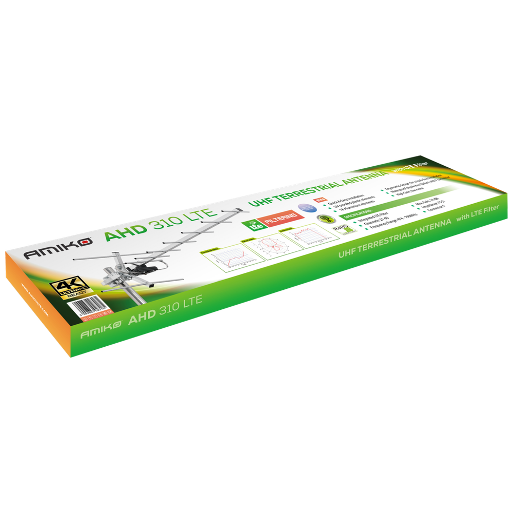 Amiko Antena Loga UHF 18 elementov, Alu, 14dB, LTE filter - AHD 310 LTE