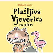 Plašljiva veverica na plaži