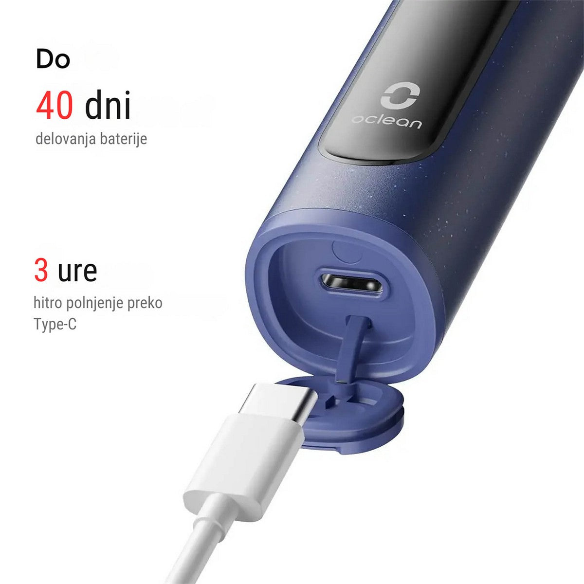 Oclean Električna Četkica za zube - X Lite - Tamno Plava - SET