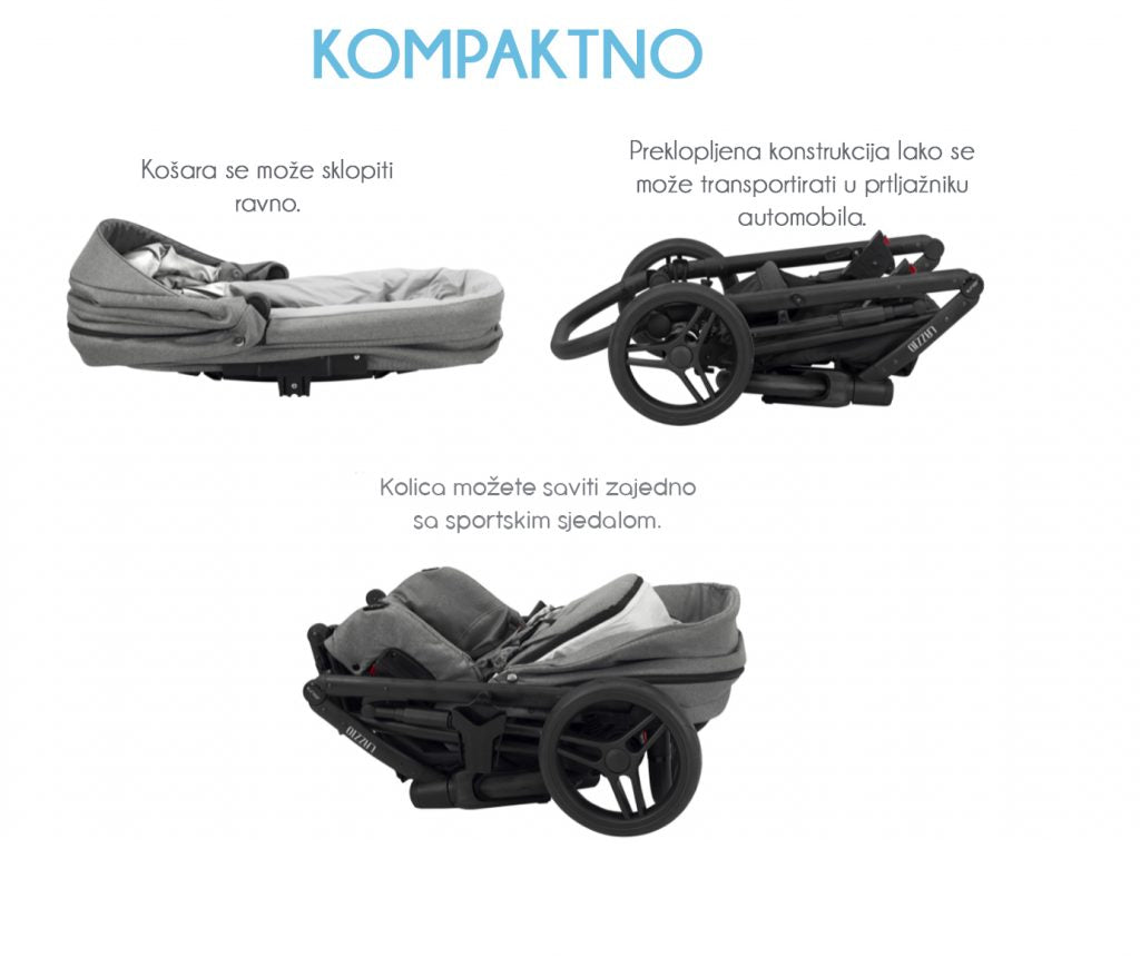 Dječja kolica Kunert Lazzio Premium Copper, boja 05 3u1 B