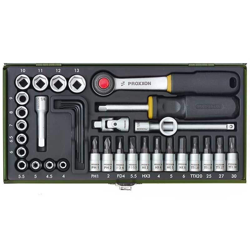 Set nasadnih ključeva 1/4 4-13mm 36 komada set Proxxon