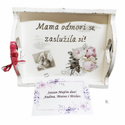 Personalizirani pladnji s sporočilom "Počij si, zaslužila si si!" – darilo za dušo in telo - 8. - 16010