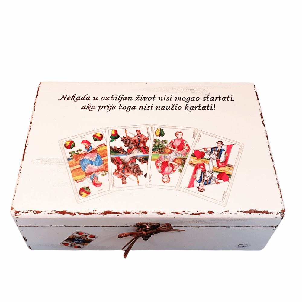 Škatla za karte – popolna za vsako igro! - Shabby chic - Š15445