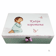 Unikatne škatle za krst, rojstni dan – Darilo, ki ohranja najdragocenejše spomine deklic - 8. 20x30x10cm - 15446