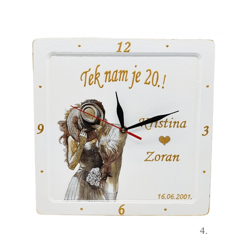 Personalizirane unikatne stenske ure – darilo za obletnico poroke - 4. - 17013