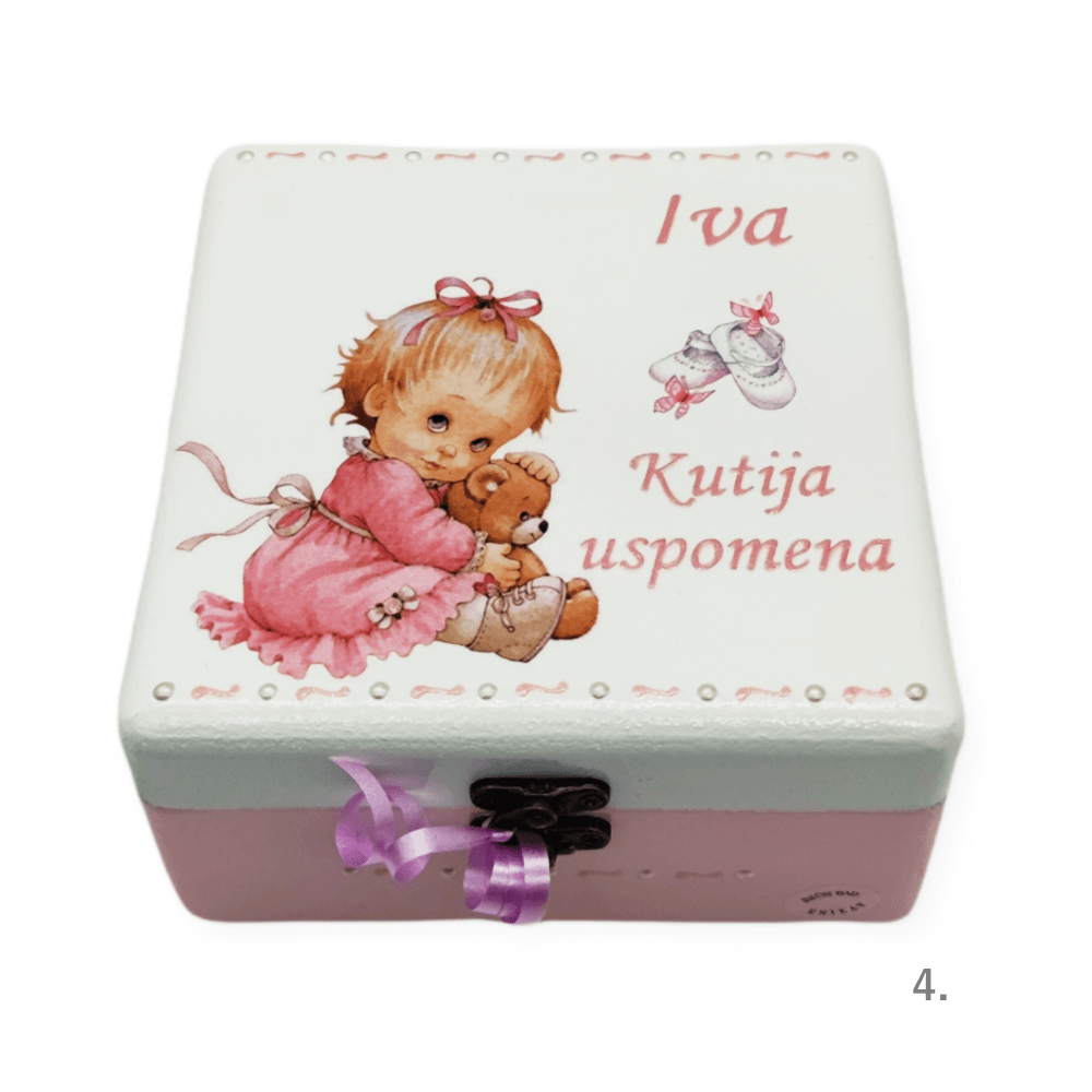 Personalizirana škatla spominov za deklice – Popolno darilo za rojstvo, sv. krst ali prvi rojstni dan - 4. 165131