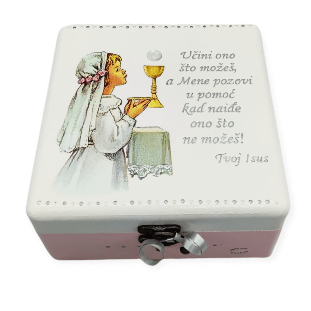 Prva sv. Pričest! Kutija uspomena - 16x16x10cm - Š16 524