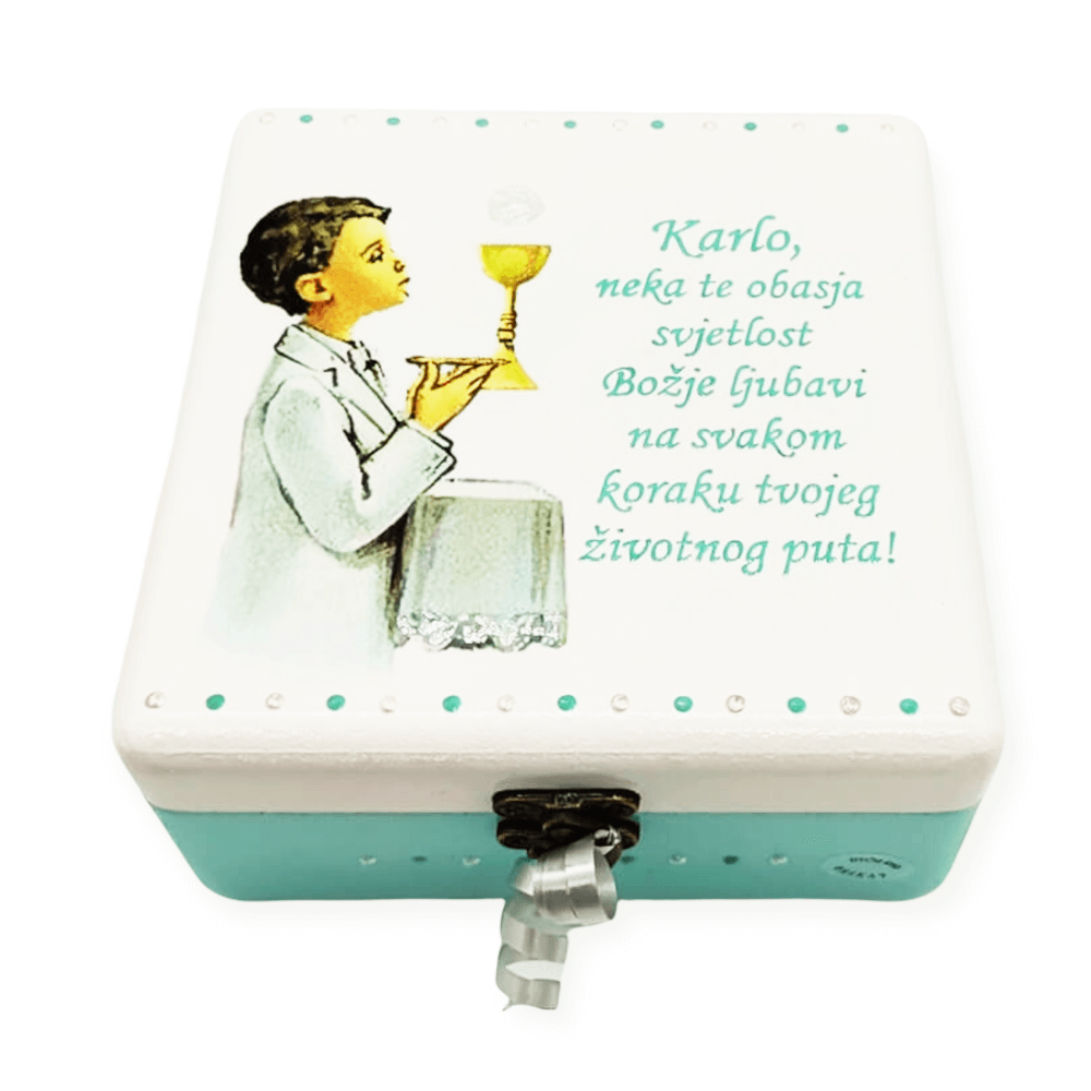 Unikatne škatlice za prvo obhajilo – Darilo z dušo za nepozabne trenutke - 16x16x10cm - 16534
