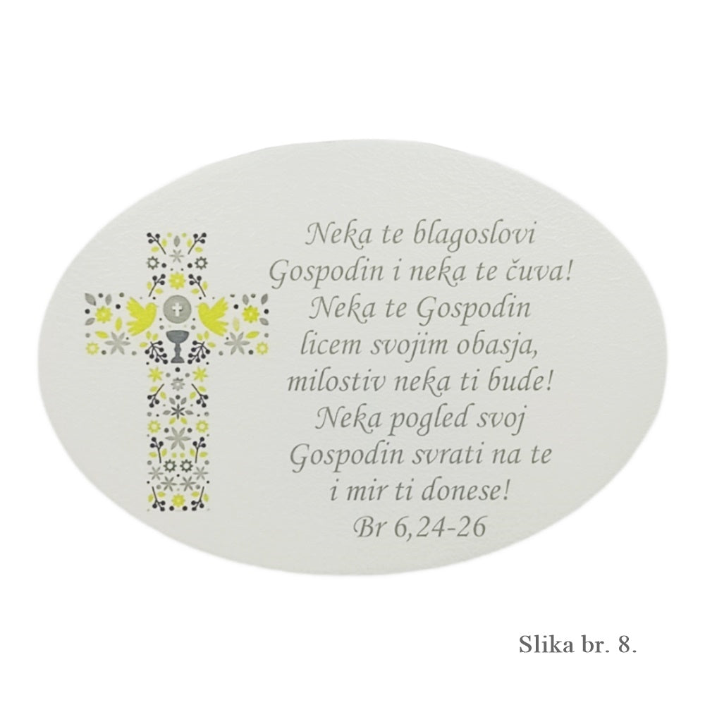 Unikatne slike z Angelom in blagoslovom – Darilo za birmo, prvo obhajilo – 8. Rumeni križ – 15022