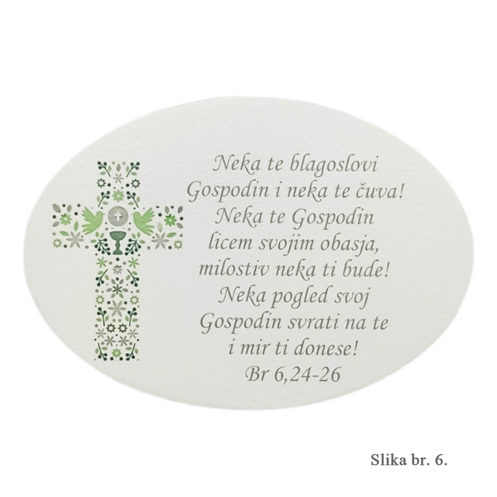 Unikatne slike z Angelom in blagoslovom – Darilo za birmo, prvo obhajilo – 6. Zeleni križ – 15020