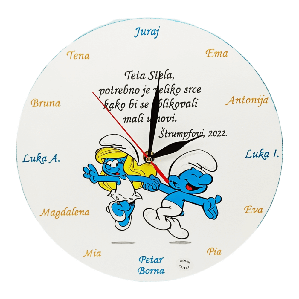 Personalizirana ura za teto v vrtcu Š1797