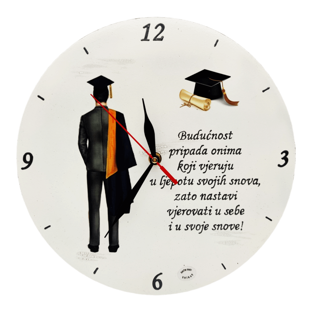 Darilo za diplomo! Stenska ura Š17132