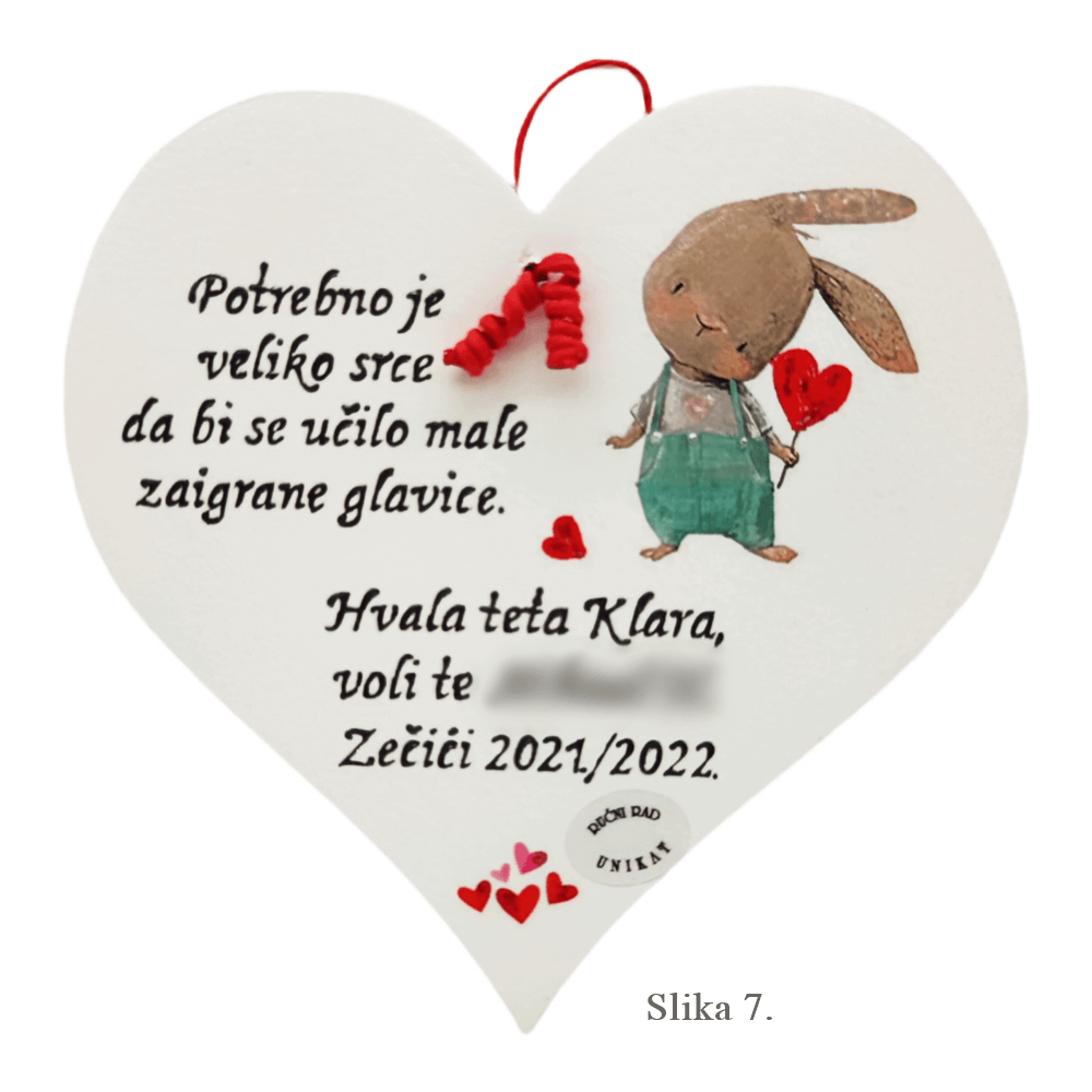 Unikatno leseno srce – Posebno darilo za učiteljice in vzgojiteljice v vrtcu - 7. - 17882