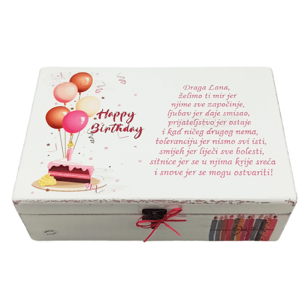 🎁 Personalizirana škatla spominov – Vse najboljše 🎂 Š18043
