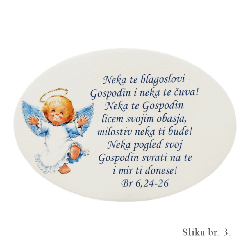 Unikatne slike z Angelom in blagoslovom – Darilo za birmo, prvo obhajilo - 3. Beli angel - 15018