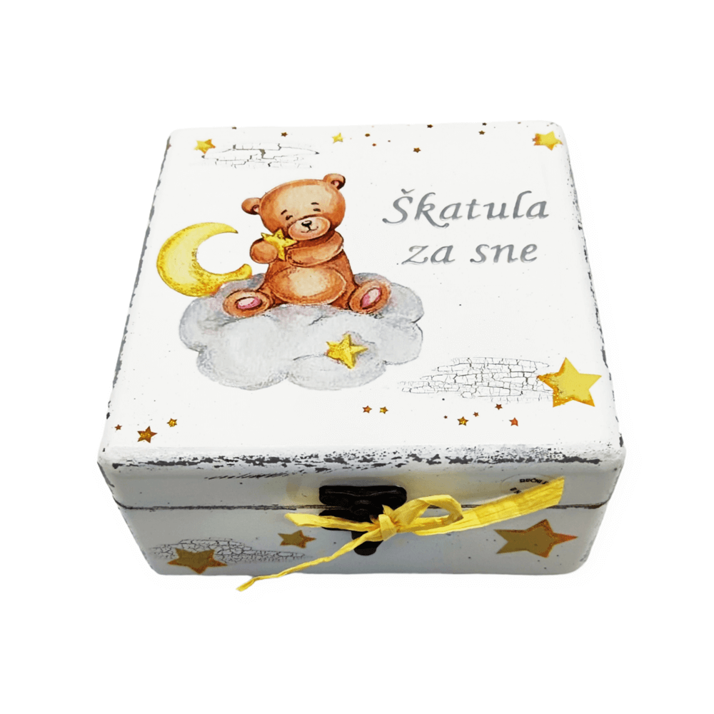 Škatlica spominov, darilo za krst, rojstni dan - 16x16x10cm - 165171