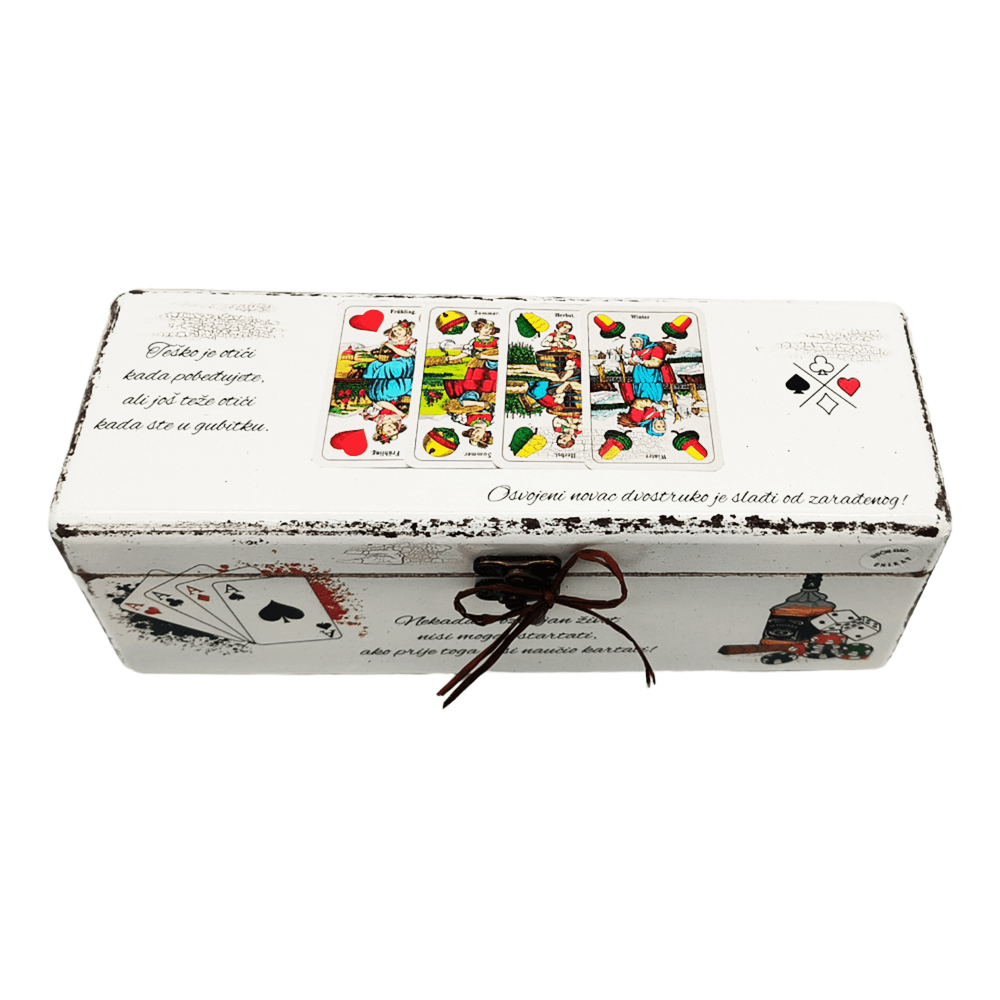 Škatla za karte – popolna za vsako igro! - Shabby chic - Š017