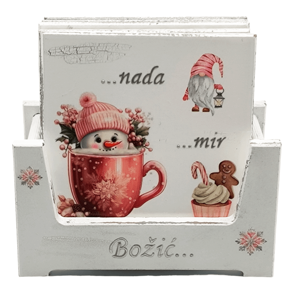 🎄 Božični Podstavki za Kozarce – Praznično Vzdušje na Vsaki Mizi 🎄 Š16361