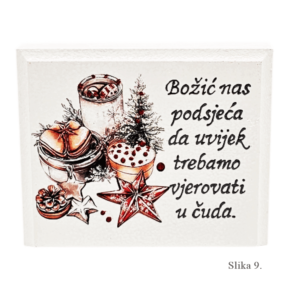 Unikatne samostoječe slike "Vesel božič" – Popolna praznična dekoracija in darilo!