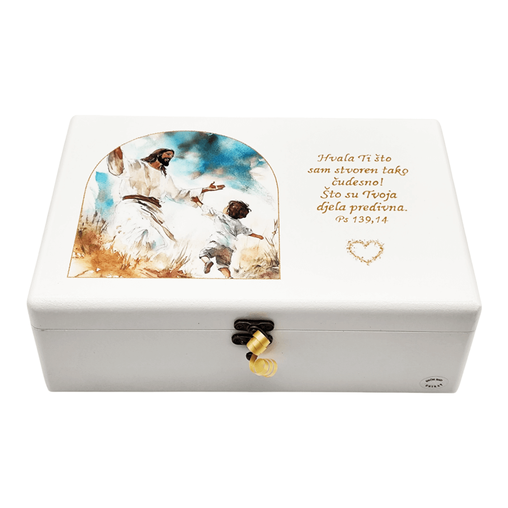 Personalizirane unikatne škatle spominov za prvo obhajilo
