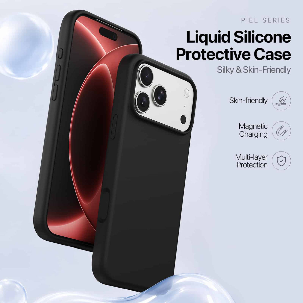 DUX DUCIS maskica PIEL LIQUID SILICONE MagSafe za iPhone 18 Pro Max/17 Pro Max – bordo