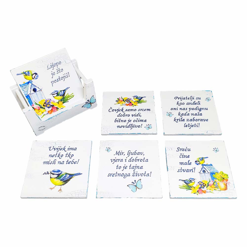 Vedno se najde kdo, ki misli na vas! Podstavki za kozarce + stojalo Š16343