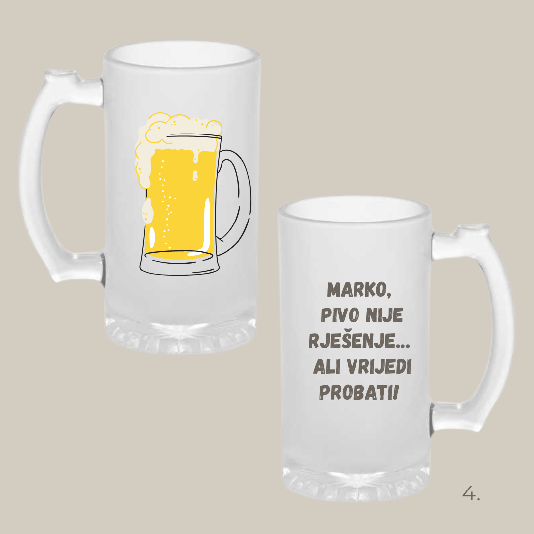 Personalizirani pivski vrči – Edinstveno darilo za rojstni dan, fantovščino, obletnico ....