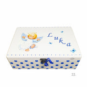 Škatla spominov, personalizirana z imenom - darilo za rojstvo, krst ali rojstni dan otroka - 22. 20x30x10cm - 154145