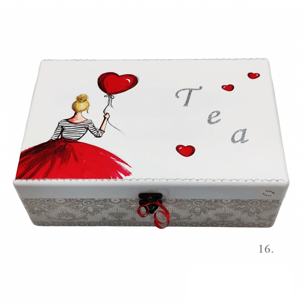Škatlica spominov, personalizirana z imenom - darilo za rojstvo, krst ali rojstni dan otroka - 16. 20x30x10cm - 15462
