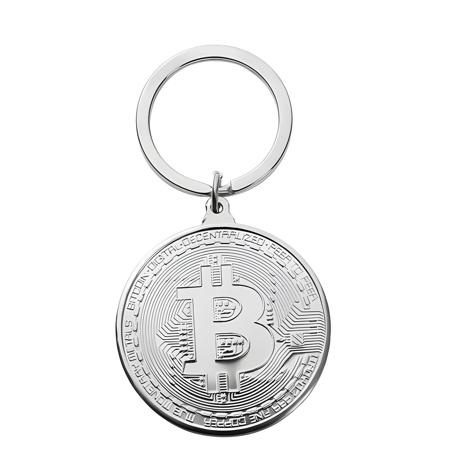 Privjesak Bitcoin - Srebrni KP3832